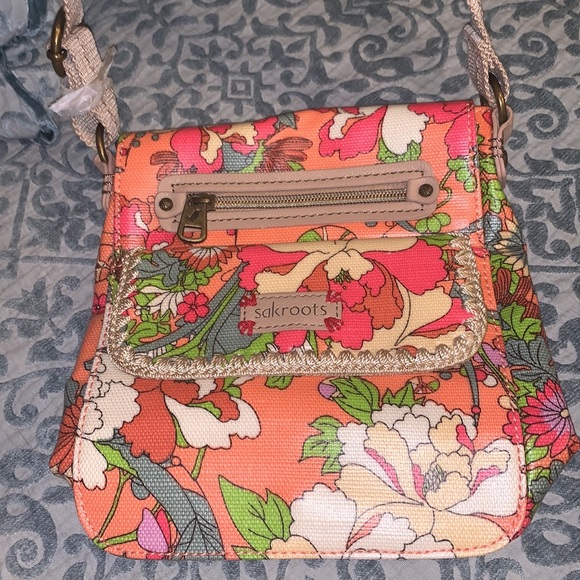 Sakroots flat cross body floral pink bag - Picture 2 of 9